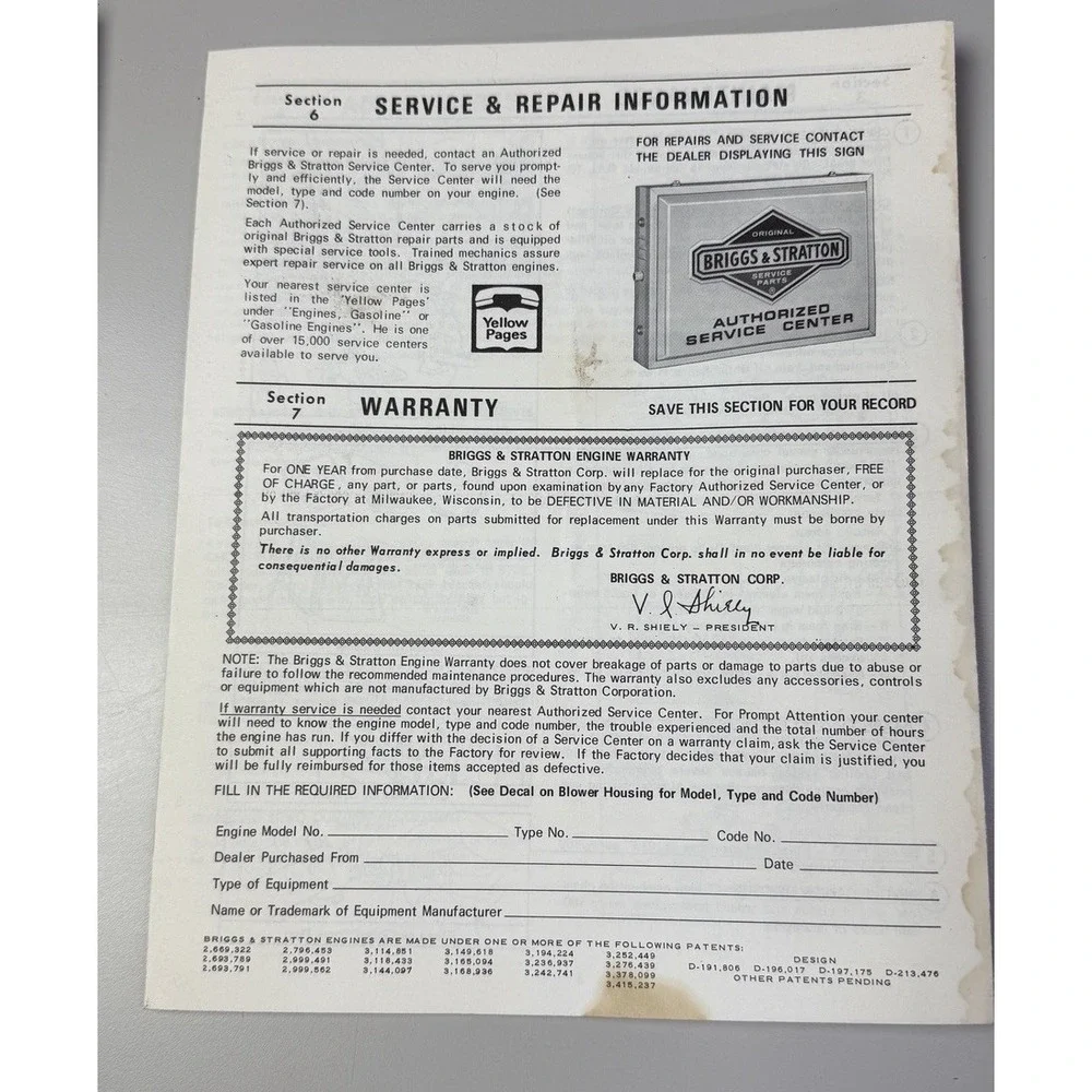 Briggs & Stratton Parts And‎ Service Data Book 1973 4i